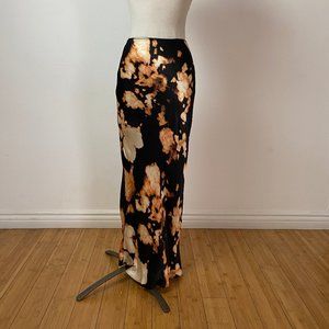 Bohemian Multi colored Maxi skirt in silk, Topshop